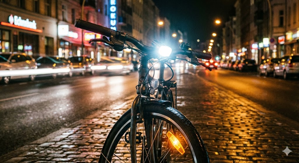 Éclairage vélo complet avec lumières LED et catadioptres pour vélotaf