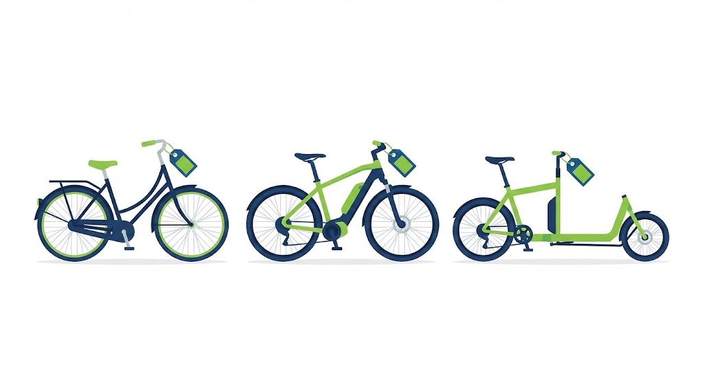 Comparaison des prix entre vélo classique, électrique et cargo