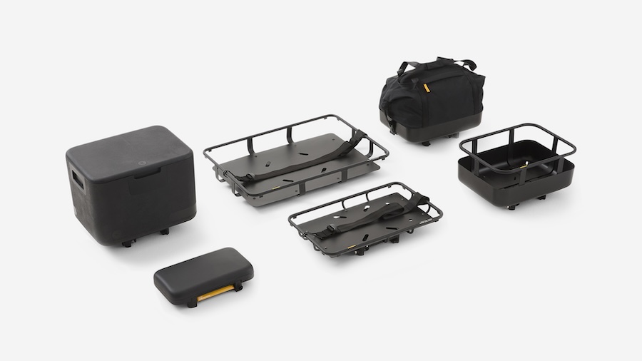 Système B'Clip qui équipe le longtail Decathlon E-three 500