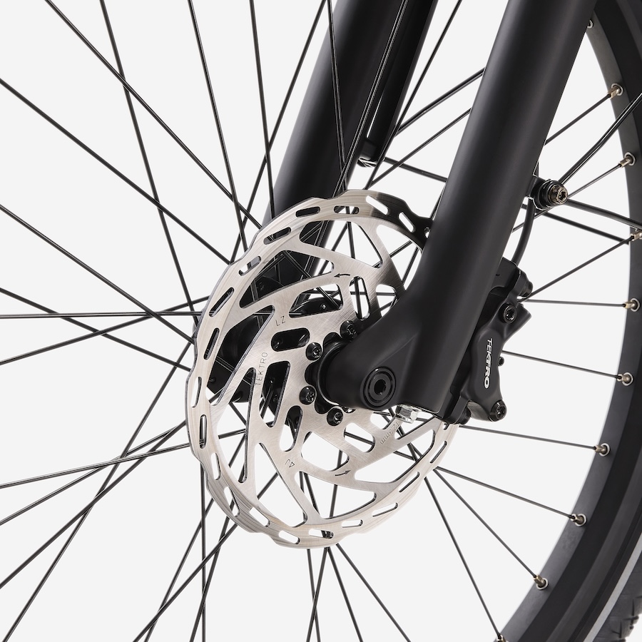 Freins hydrauliques 4 pistons pour le longtail Decathlon E-three 500