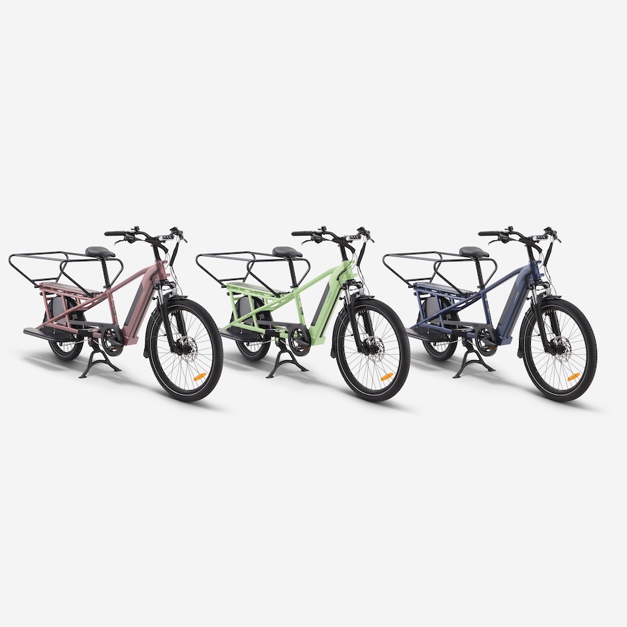Le vélo longtail E-three 500 vient en trois couleurs