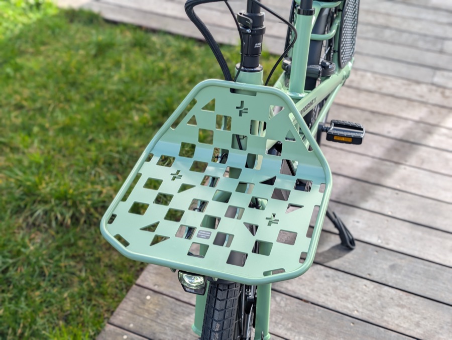 Jean Fourche Jean II rack avant ajouré vue de dessus - structure colorée assortie au cadre