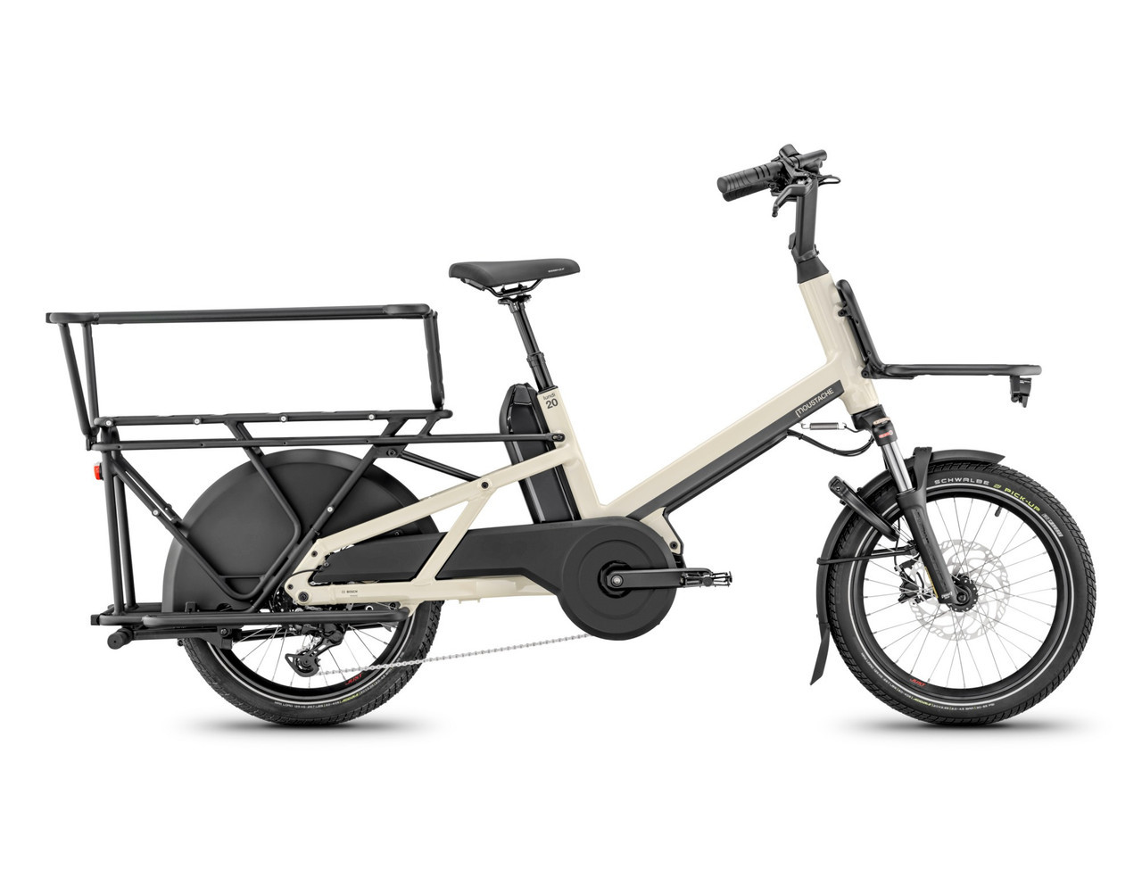 Moustache Lundi 20 Cargo longtail électrique familial - vue de profil