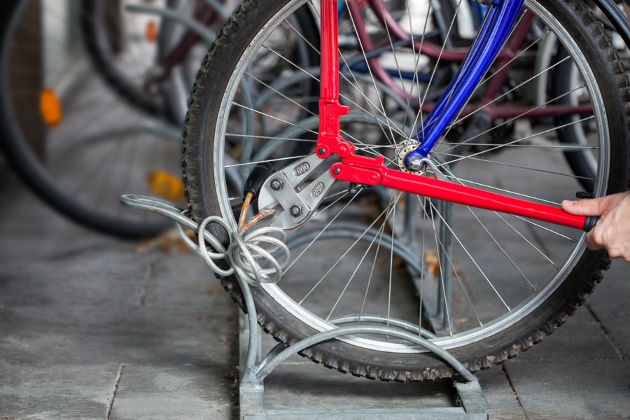 vol vélo pince coupe-boulon antivol câble sécurité prévention