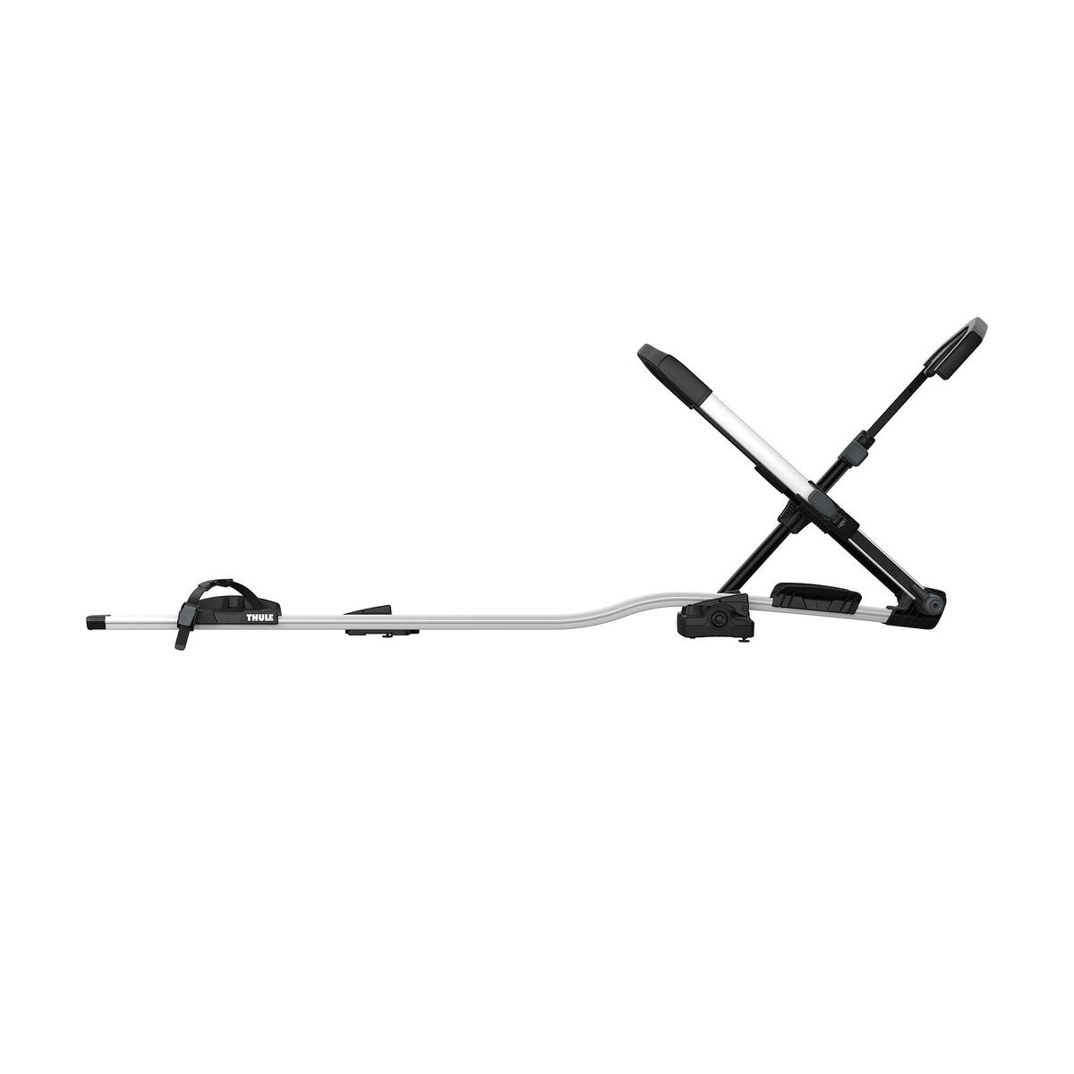 Porte-vélo Thule UpRide sur barres de toit pour 1 vélo classique ou VAE léger jusqu'à 20 kg, sans démontage de roue