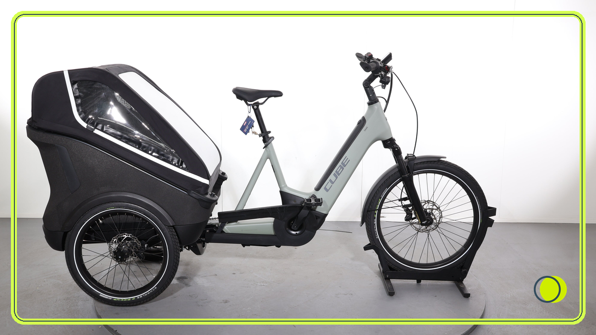 Cube Trike Hybrid Family 750 en promo, bon plan vélo cargo électrique reconditionné
