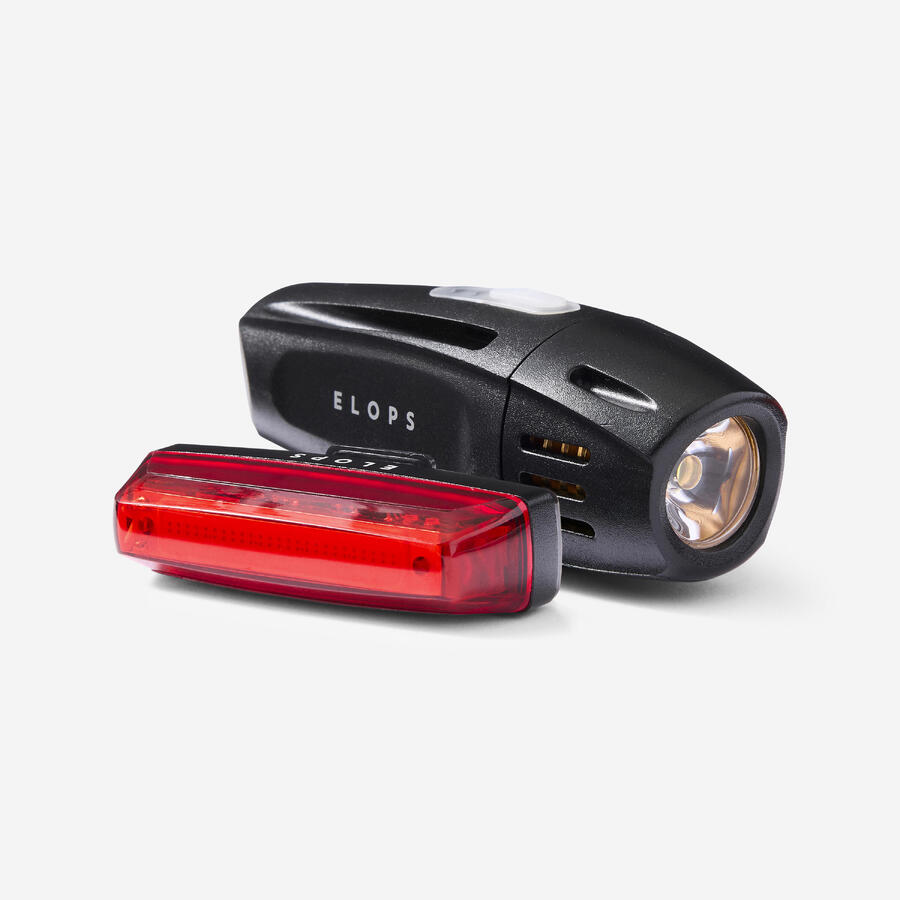 Kit éclairage vélo LED avant blanc et arrière rouge, feux de position obligatoires à vélo