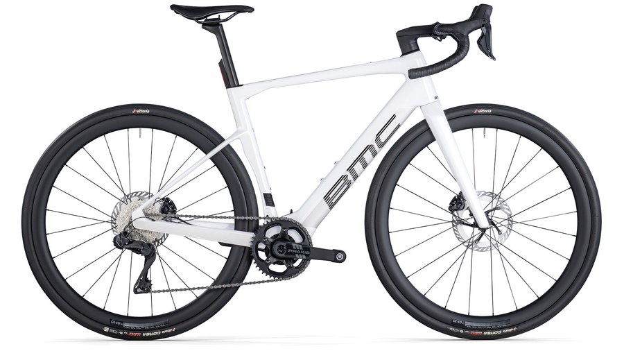 Vélo de route électrique BMC Roadmachine 01 AMP One blanc