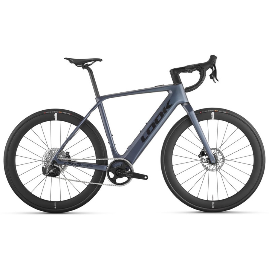 Vélo de route électrique Look e-765 Optimum gris-bleu, moteur Fazua