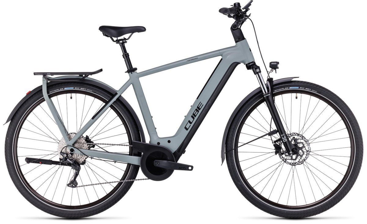 VTC électrique Cube Kathmandu Hybrid de profil sur fond blanc