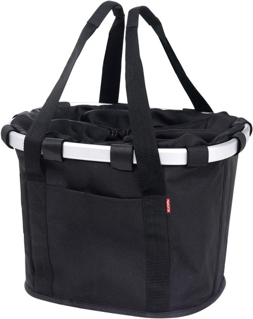 Panier vélo de guidon KlickFix City Basket noir avec poche téléphone