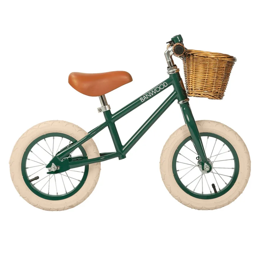 Draisienne Banwood First Go vert foncé rétro-chic pour enfant dès 3 ans