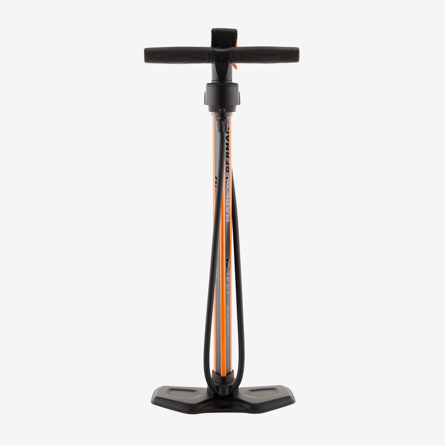 Pompe à vélo à pied SKS Airworx 10.0 avec manomètre en haut du tube, jusqu'à 10 bars