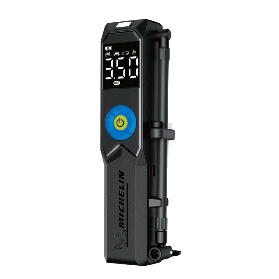 Pompe à vélo électrique portable Michelin avec écran digital rétroéclairé